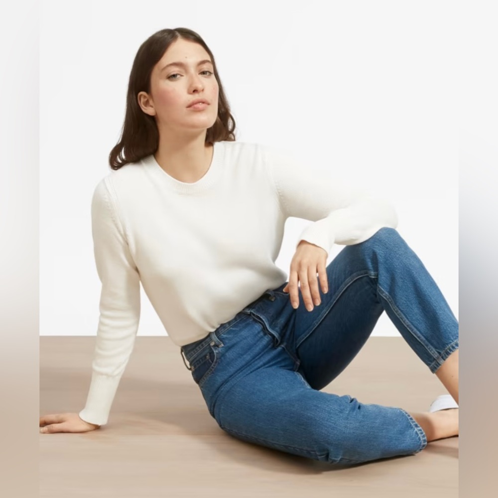 Everlane soft cotton crew sweater